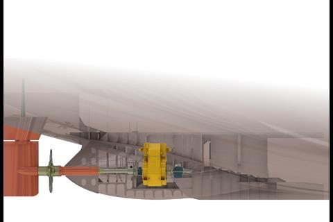 The installation features a full variable speed diesel electric package propelled by two fully-feathering controllable-pitch propellers (credit: Berg Propulsion)
